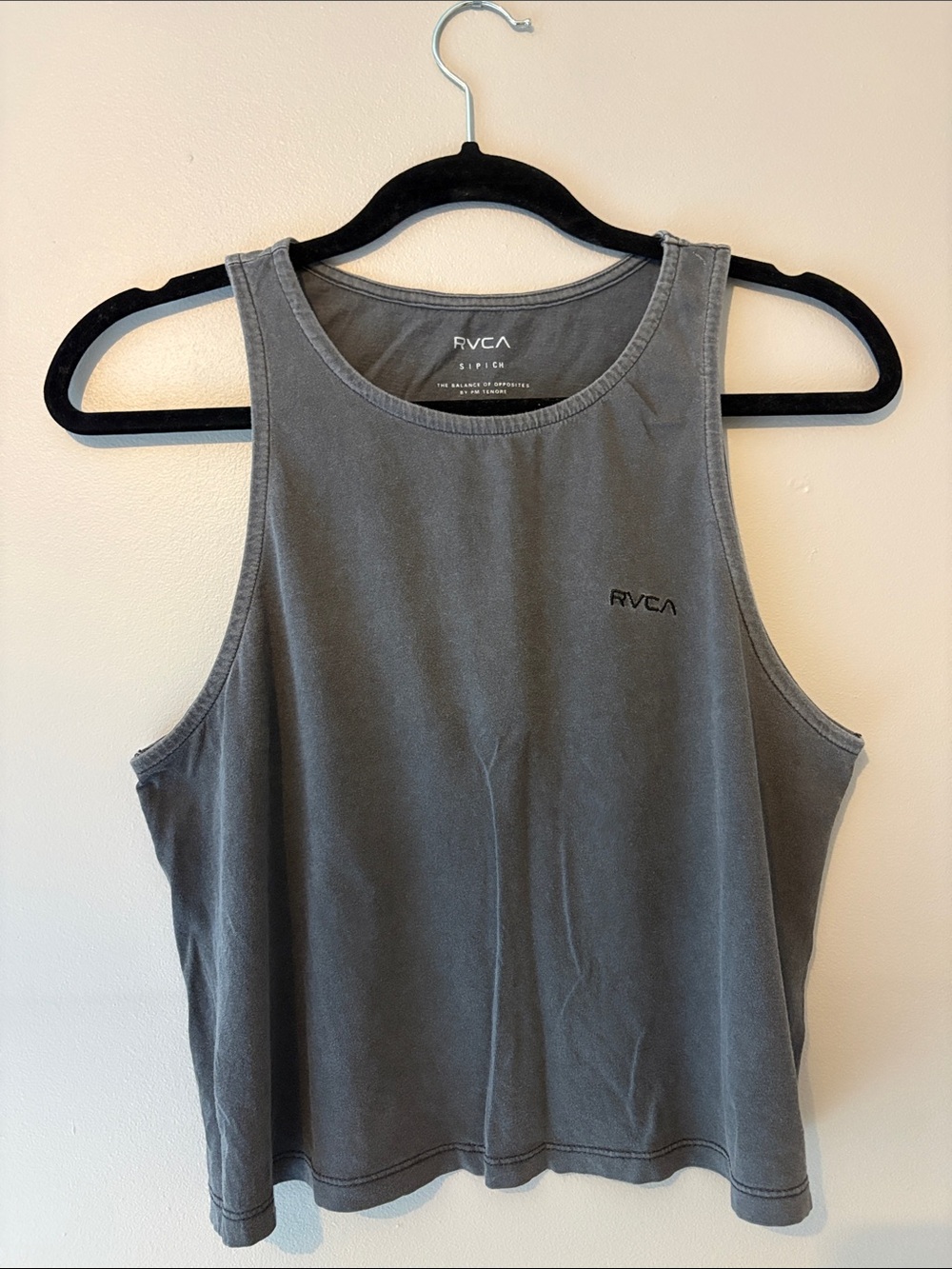RVCA Women's Charcoal Gray Cropped Tank